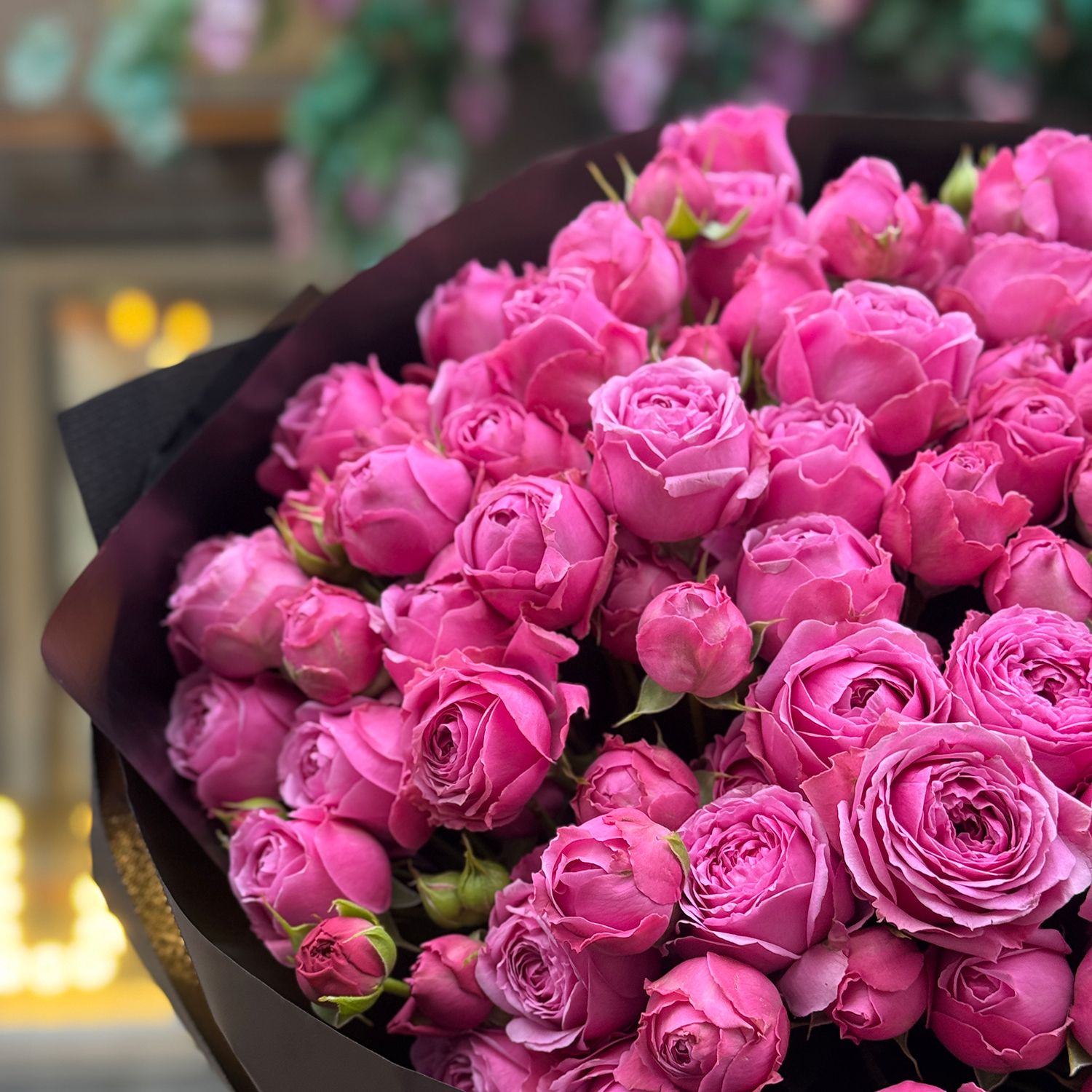 Bouquet 35 pink peony spray roses
