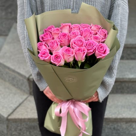 Bouquet 21 pink roses