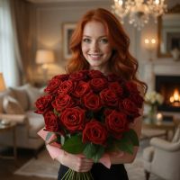 rose (21 pcs.), packaging, ribbon