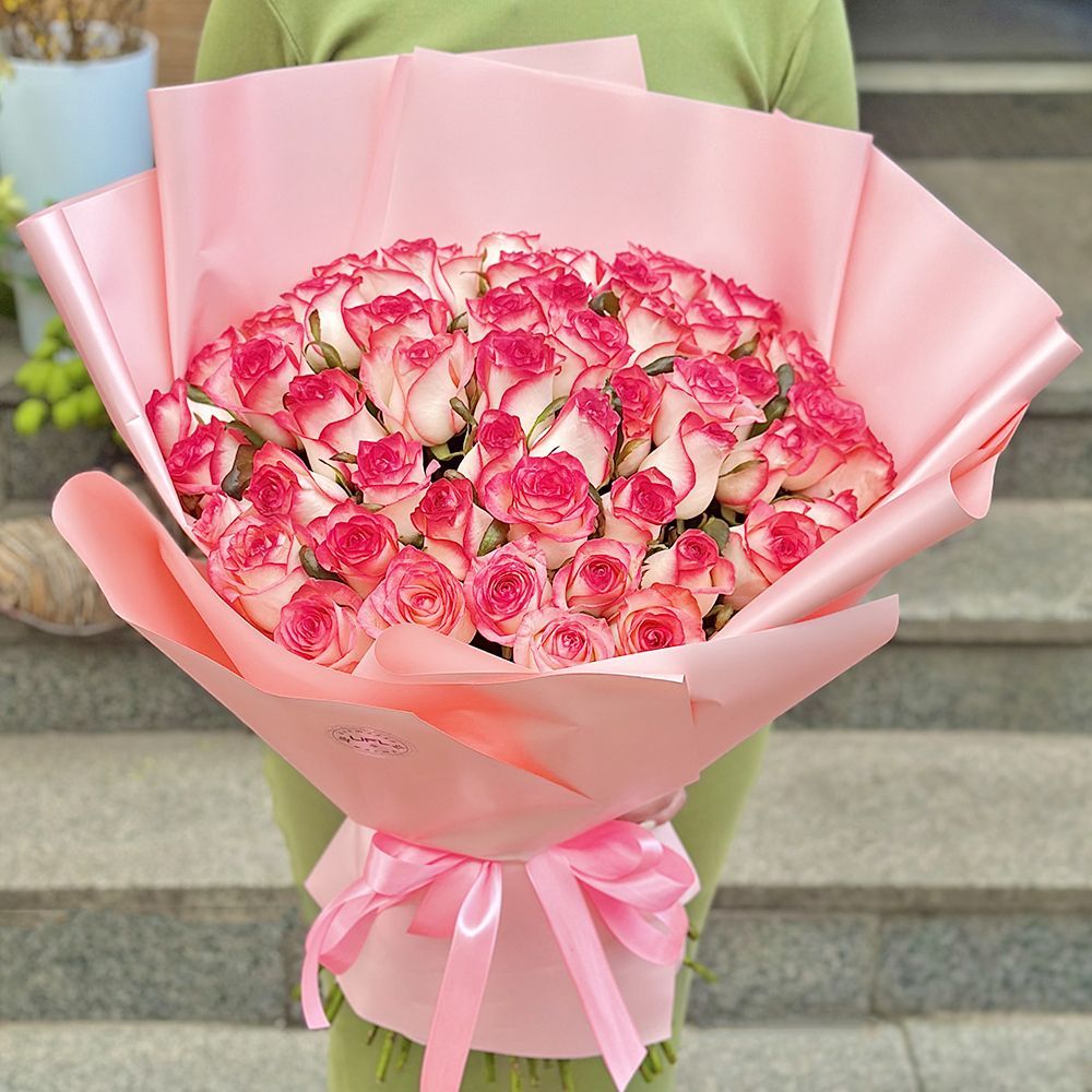 jumilia rose (51 pcs.), packaging, ribbon