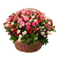 Bouquet Basket with roses