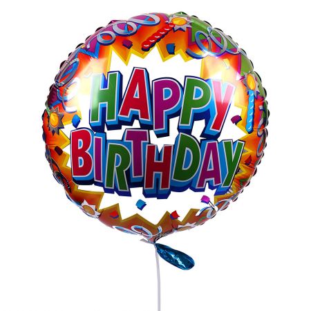 Buy Happy Birthday Foil Balloons by the Piece (in assort.) with delivery