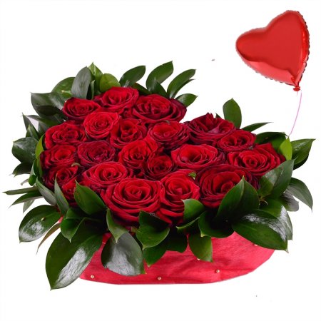 Bouquet You are in my heart + balloon